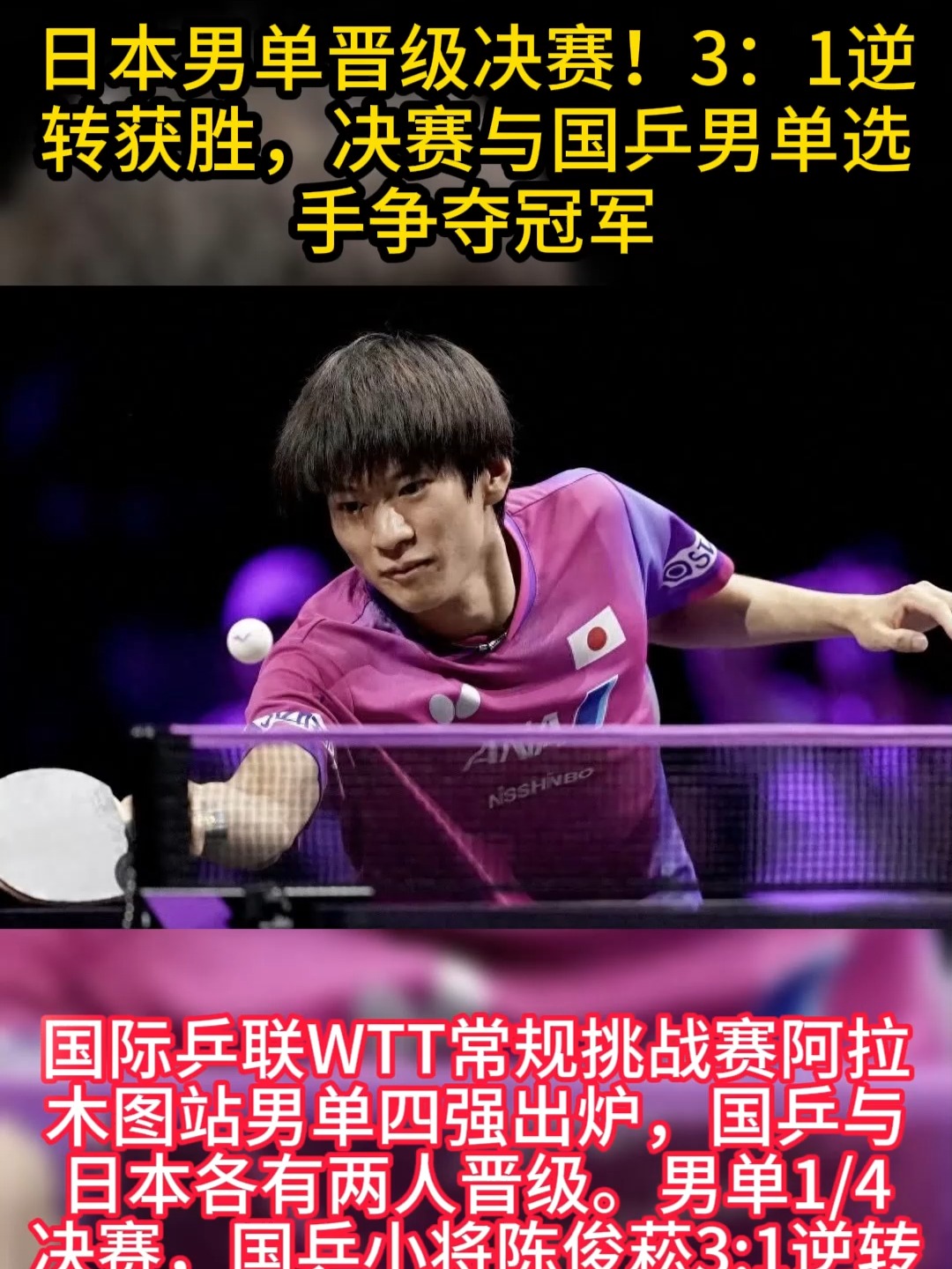 关于比利时乒乓球队逆转日本乒乓球队，樊振东绝境逆转的信息